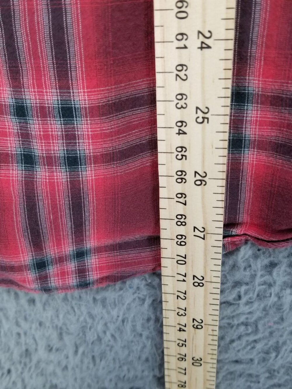 American Eagle Outfitters Shirt Mens Large Red Plaid Long Sleeve Button Up Slim - Picture 6 of 10